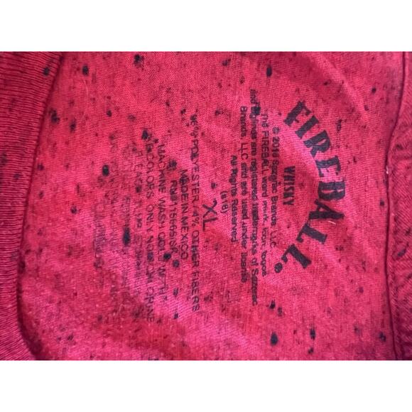 Fireball Whiskey Devil Logo T‎ Shirt Men's XL Red Short Sleeve - Picture 5 of 7